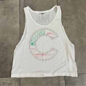Victoria's Secret PINK Chicago Cubs white muscle tank top S